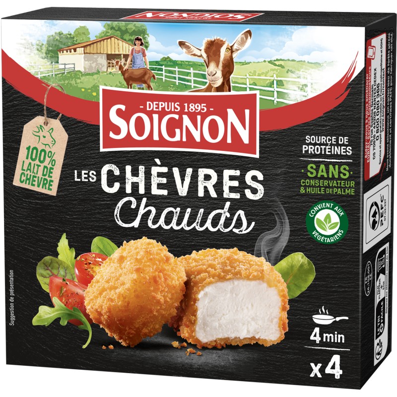 Fromage de chèvre chaud prêt à dorer 4x25g