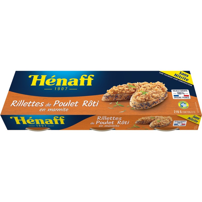 Rillettes de Poulet Rôti 3x72g