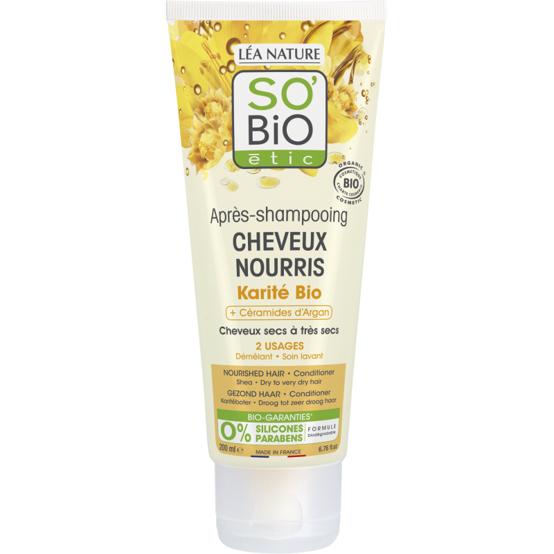 Après-shampoing cheveux nourris karité bio 200ml
