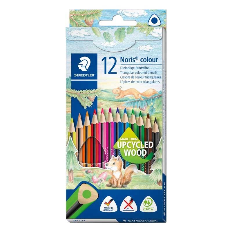 Crayons de couleur noris colour pointe triangulaire x12