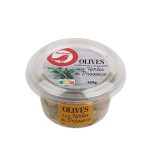 Olives vertes et noires dénoyautées aux herbes de Provence 150g