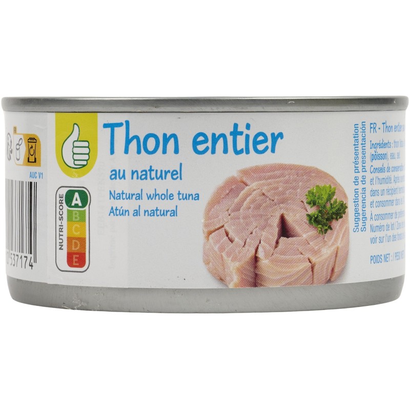 Thon entier au naturel 195g