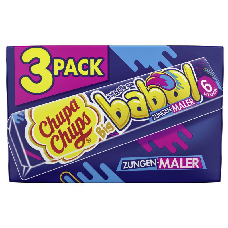 Chewing-gum aux fruits langue bleue x3 82.8g