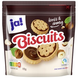 Biscuits fourrés au chocolat 172g