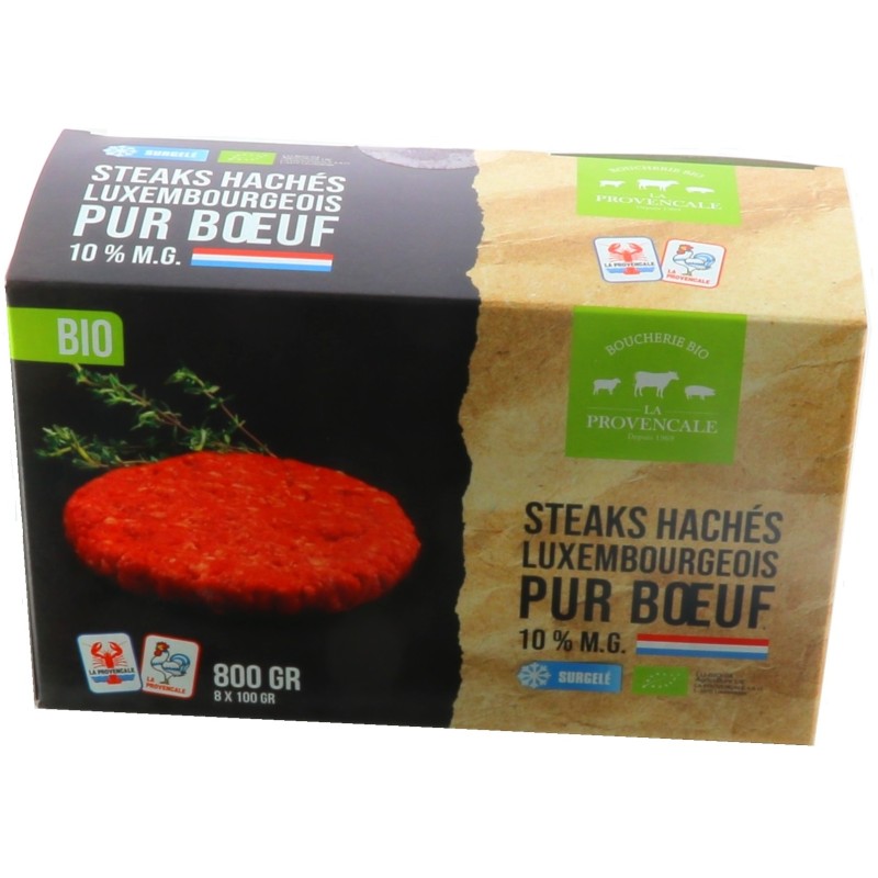 Bio Steak Haché de Boeuf 10%MG 8x100g