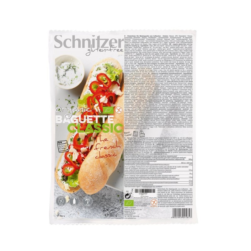 Baguette classique bio 2x180g