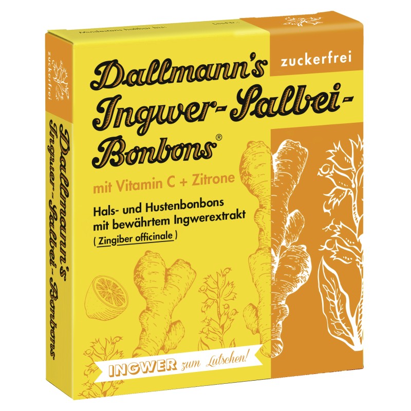 Bonbons au gingembre et sauge vitamine C et citron sans sucre x20  37g