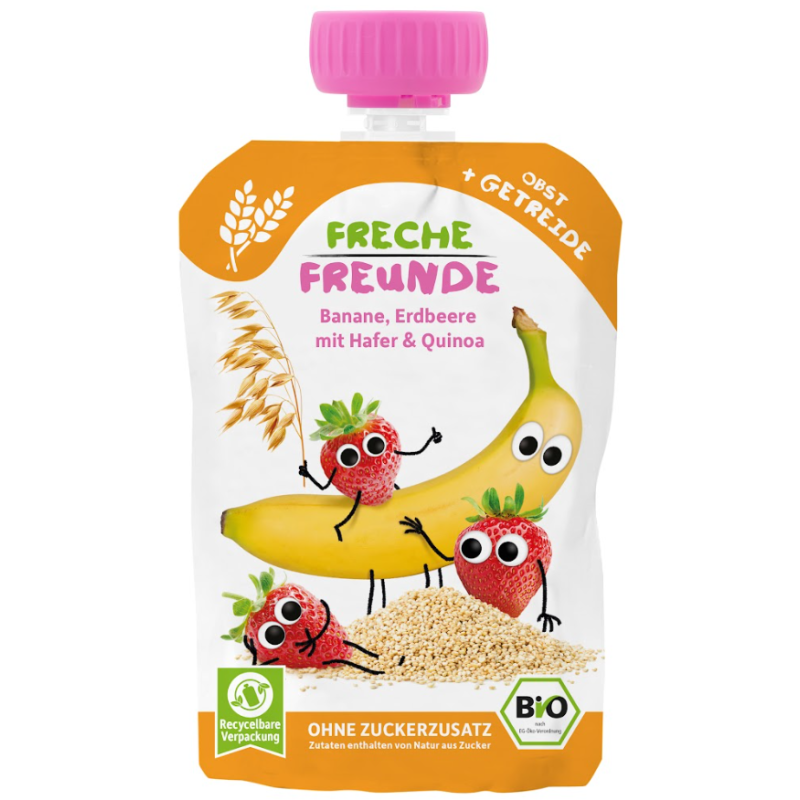 Cheeky Friends Bio Banane Fraise et Quinoa 100g