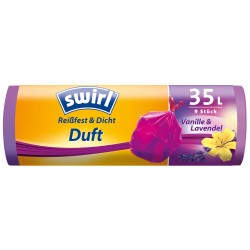 Sacs Poubelle Vanille-Lavande avec liens coulissants35l x9