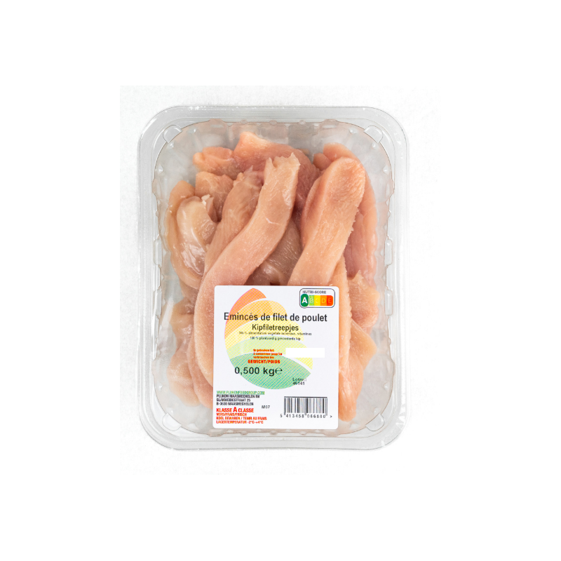 Filet de poulet émincés 500g