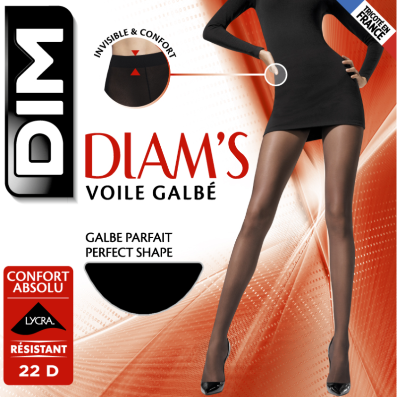Collant Voile Galbé Noir T2