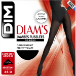 Collant Jambes Fuselées Opaque Satiné Noir T3