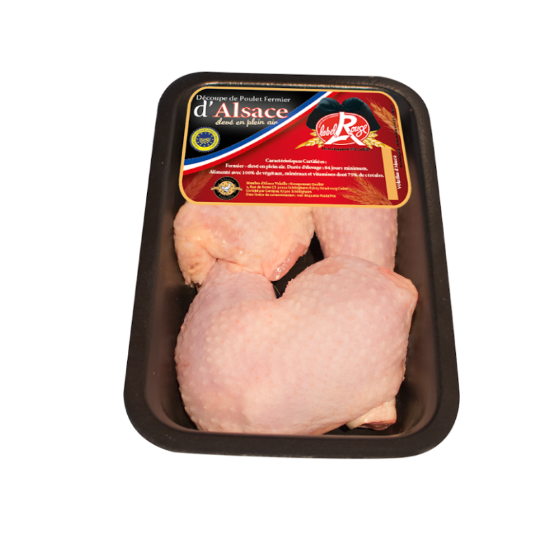 Cuisses de poulet fermier Alsace label rouge x2 600g