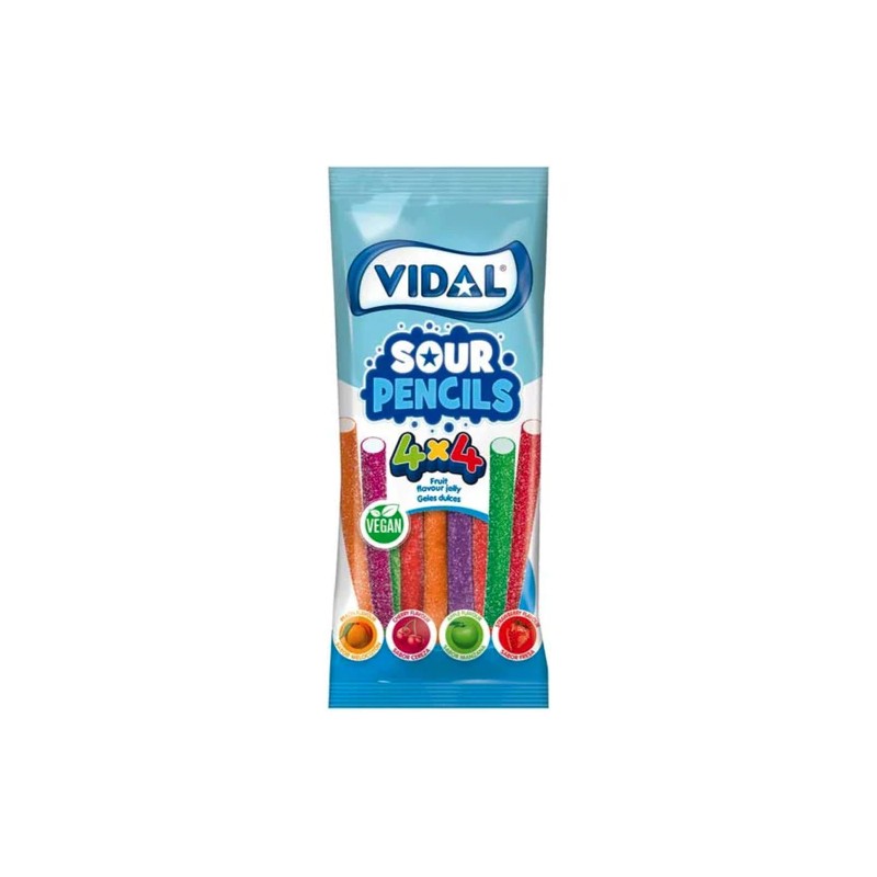 Bonbons acidulés crayons 90g