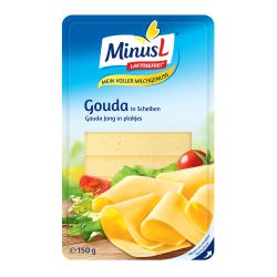Gouda 48%MG sans lactose en tranche 150g