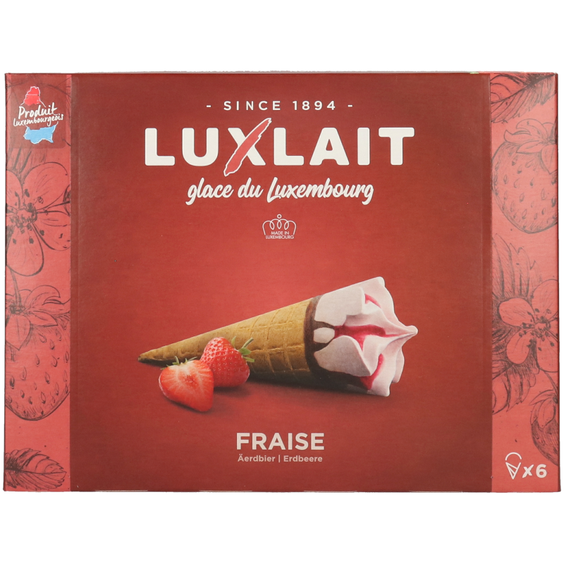 Cornet Fraise x6 465g