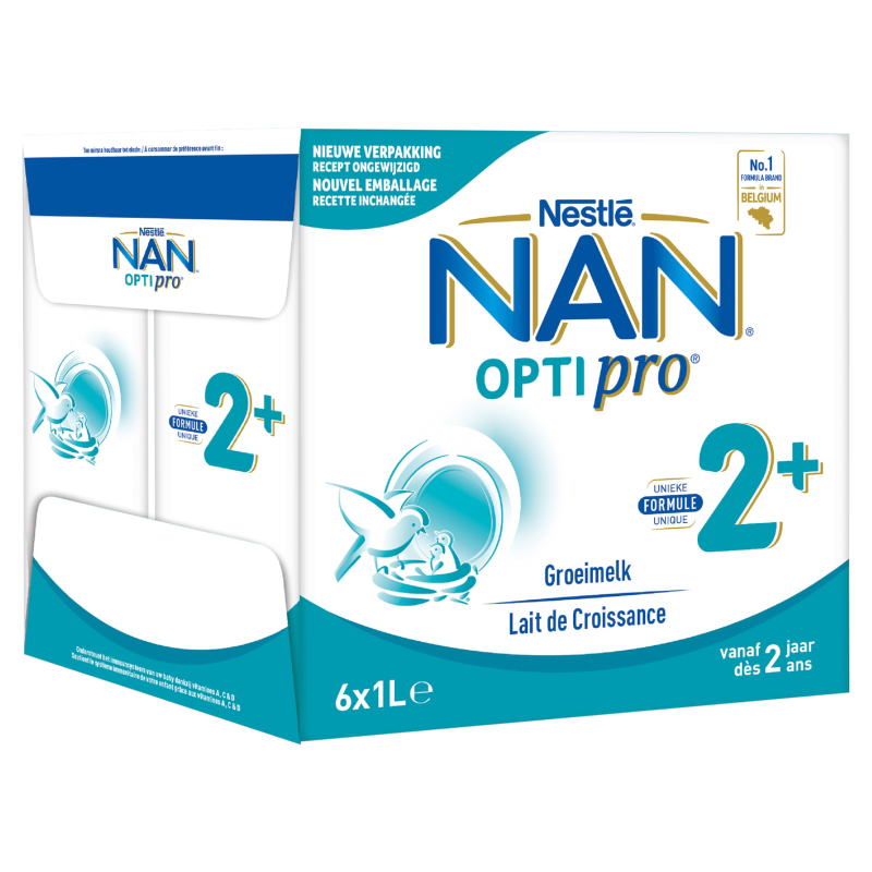 Nan Optipro 2 Lait de Croissance Nature dès 2 ans 6x1l