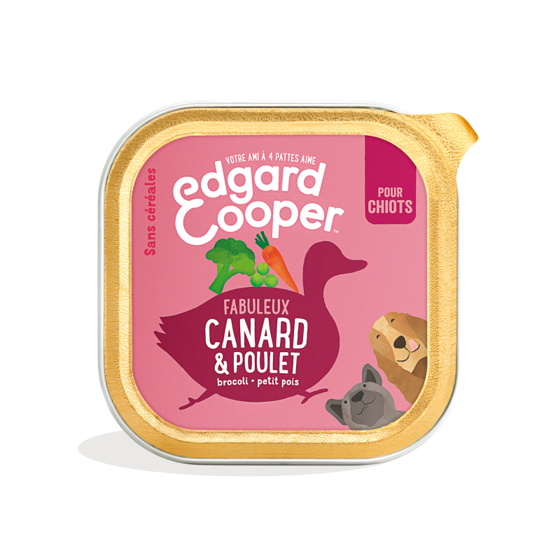 Pâtée de poulet et canard pour chiots 100g