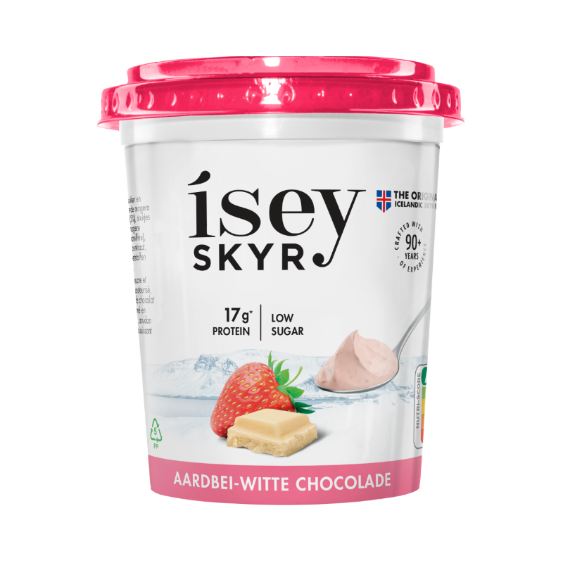 Skyr Editon Limitée Fraise avec Morceaux de Chocolat Blanc 400g