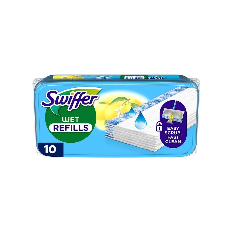 Lingettes attrape-poussière wet parfum citron x10