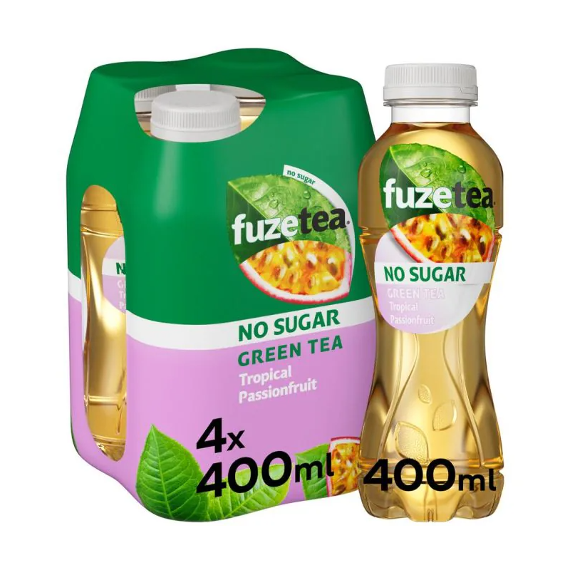 Boisson thé vert goût tropical fruit de la passion sans sucres 4x40cl