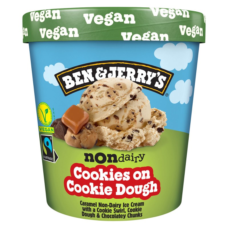 Pot de crème glacée aux cookies et pâte à cookie vegan 414g