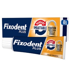 Crème adhésive fixation forte mordant imbattable goût neutre 40g
