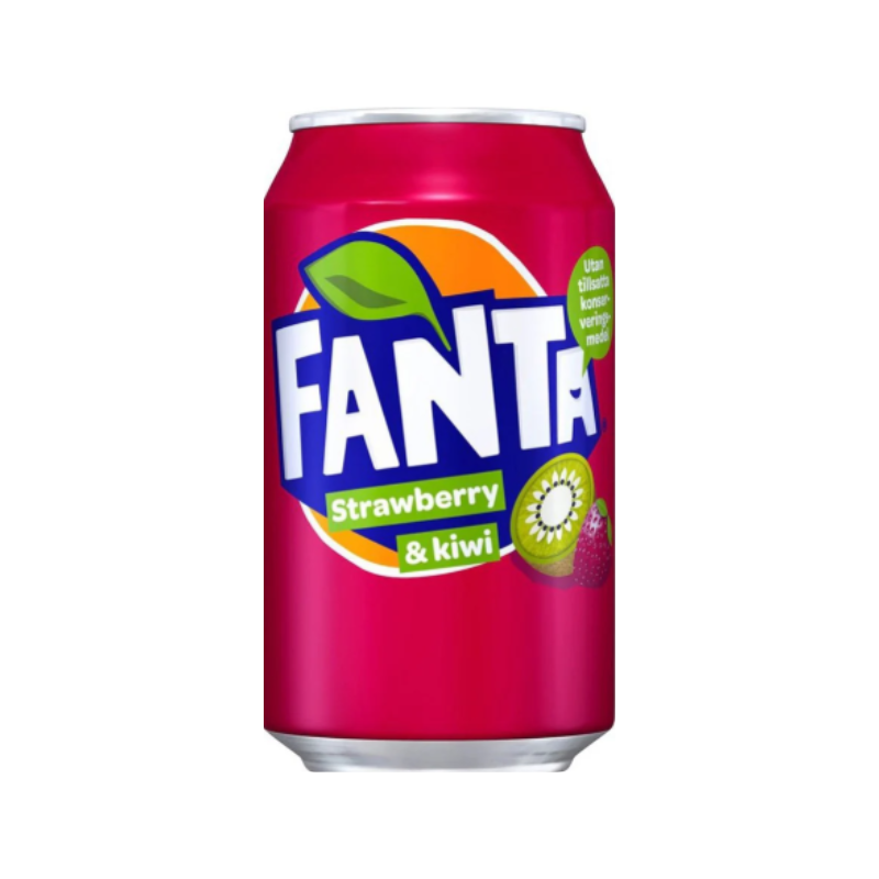 Boisson gazeuse saveur kiwi et fraise