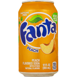 Boisson gazeuse saveur pêche 35.5cl