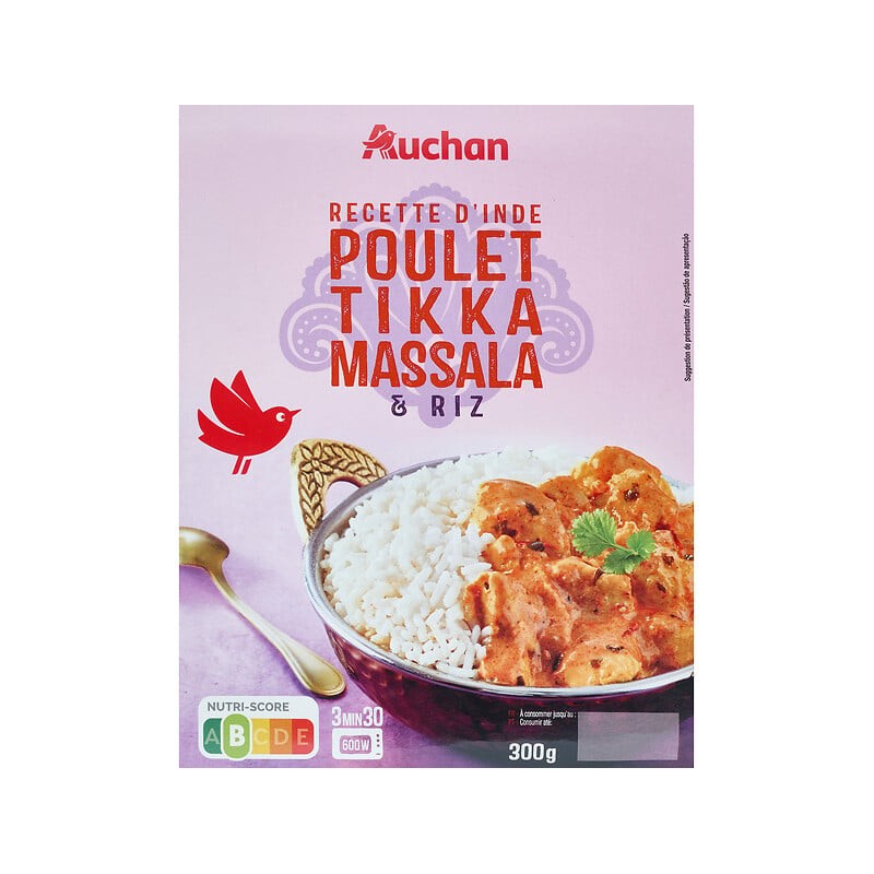 Plat poulet tikka massala et riz basmati 300g