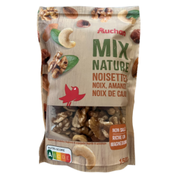 Mélange sélection mix nature noisettes noix amandes noix de cajou 150g
