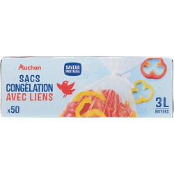 Sacs de congélation moyens 3l avec liens x50