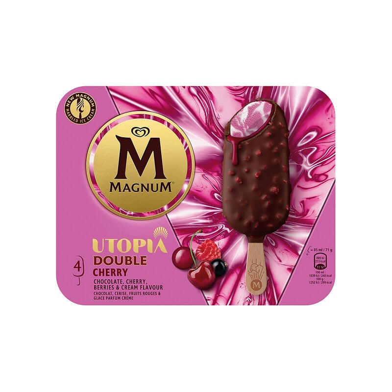 Bâtonnets utopia double cherry x4 284g