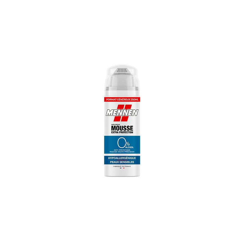 Mousse à raser extra protection hypoallergénique 0% alcool 250ml