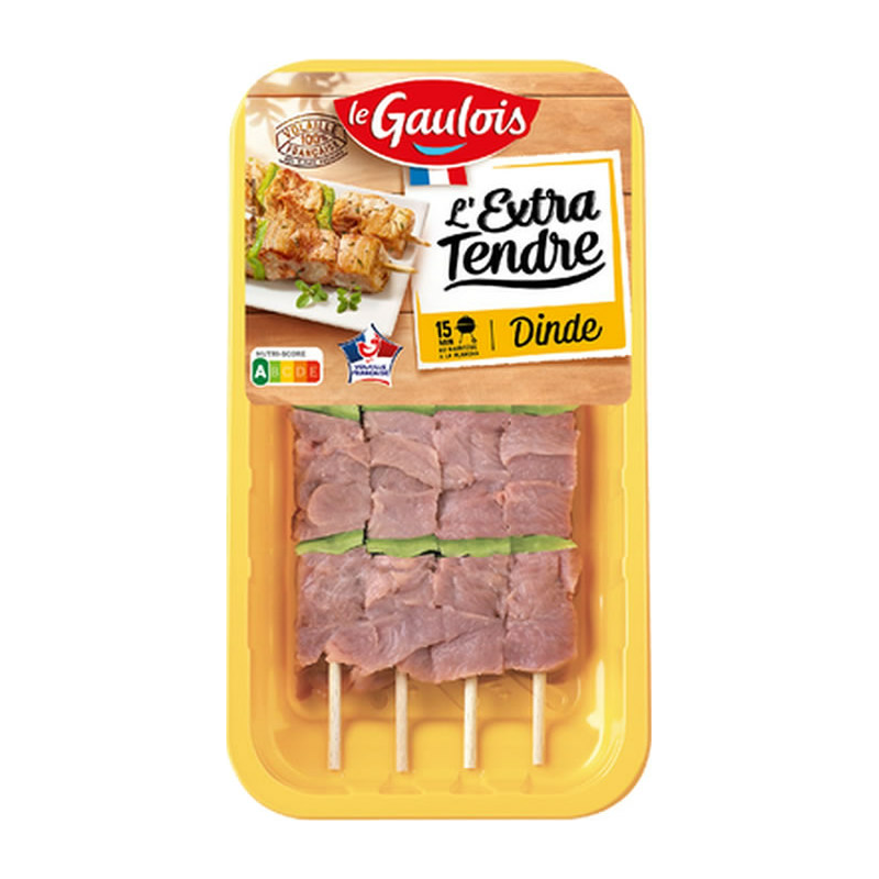 Brochettes de dinde extra-tendre x4 380g