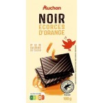 Tablette de chocolat noir 70% écorces d'orange 100g