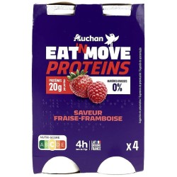 Yaourt à boire protéines 20g saveur fraise-framboise 0%MG 4x190g