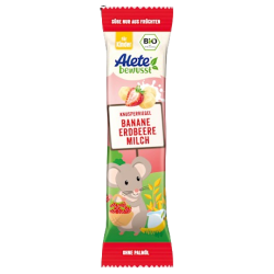 Barre fruitée banane fraise lait bio sans huile de palme dès 3 ans 25g