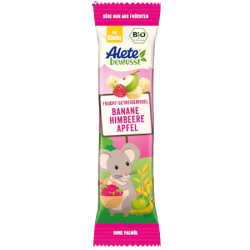 Barre de fruits banane pomme framboise bio sans huile de palme dès 3 ans 25g