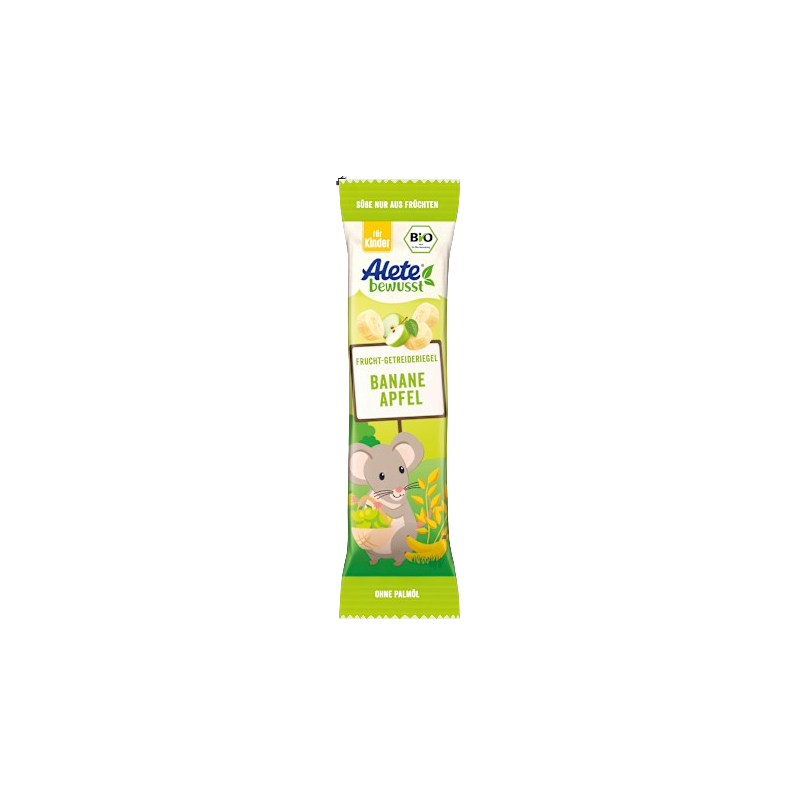 Barre de fruits banane pomme bio sans huile de palme dès 3 ans 25g
