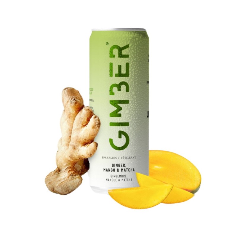 Boisson pétillante au gingembre mangue et matcha bio 25cl