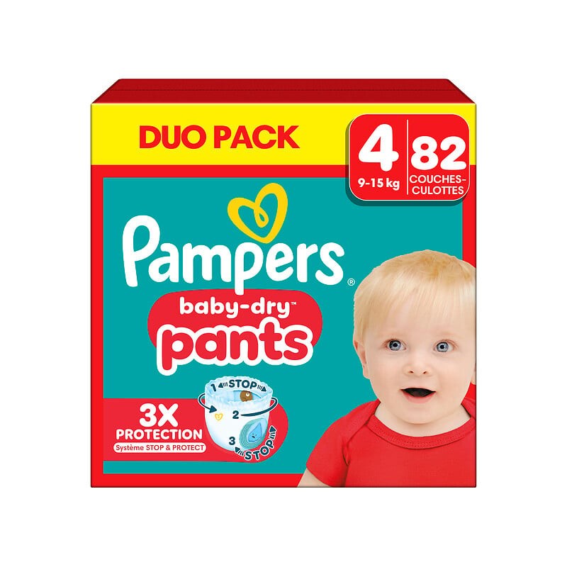 Couches culottes baby dry taille 4 9-15kg x82
