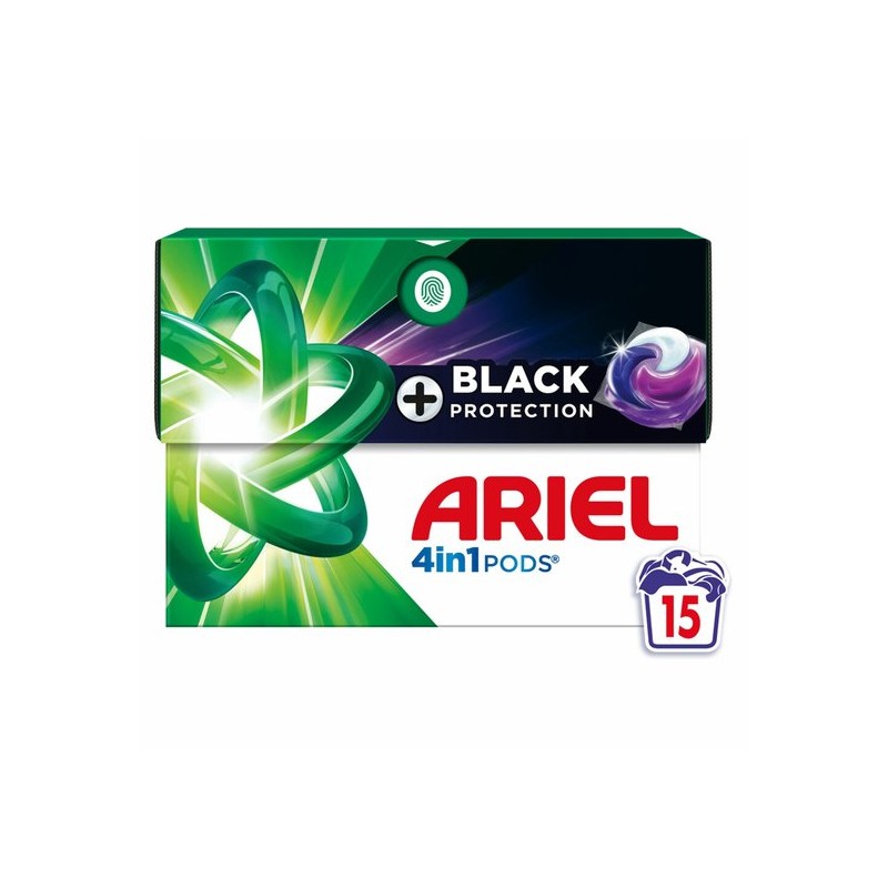 Pods de lessive 4en1 noir protection x15