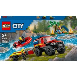City Le camion de pompiers 4x4 et le canot de sauvetage 60412