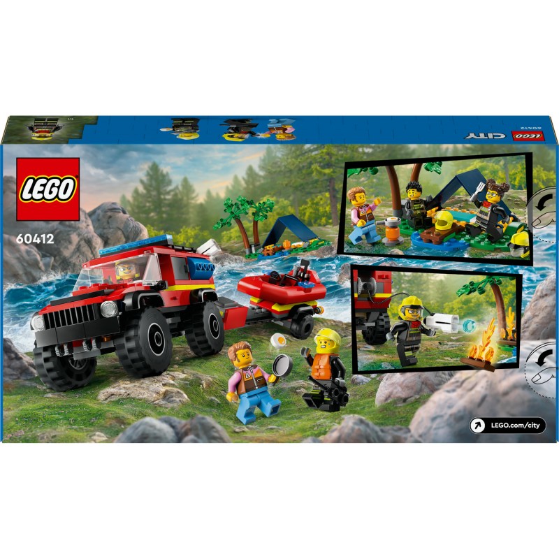 City Le camion de pompiers 4x4 et le canot de sauvetage 60412