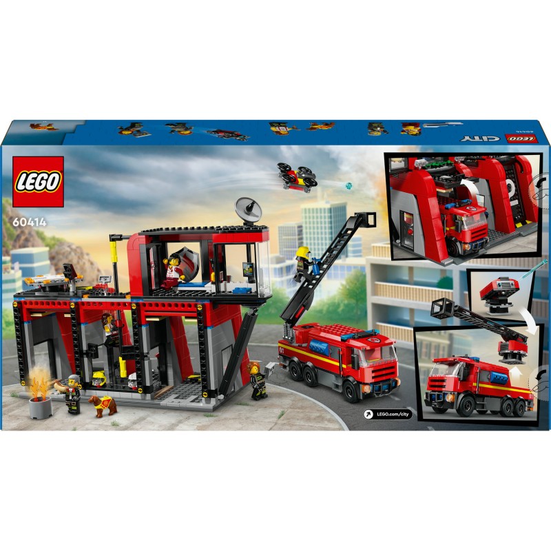 City La caserne et le camion de pompiers 60414