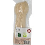 Cuillères en Bois Compostables x10