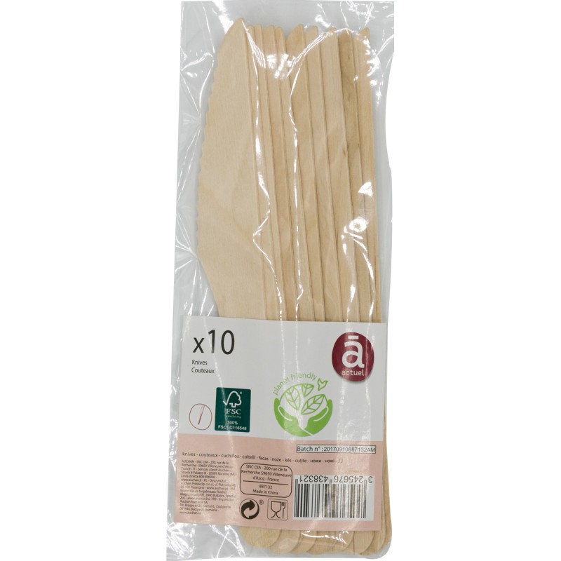 Couteaux en Bois Planet Friendly x10