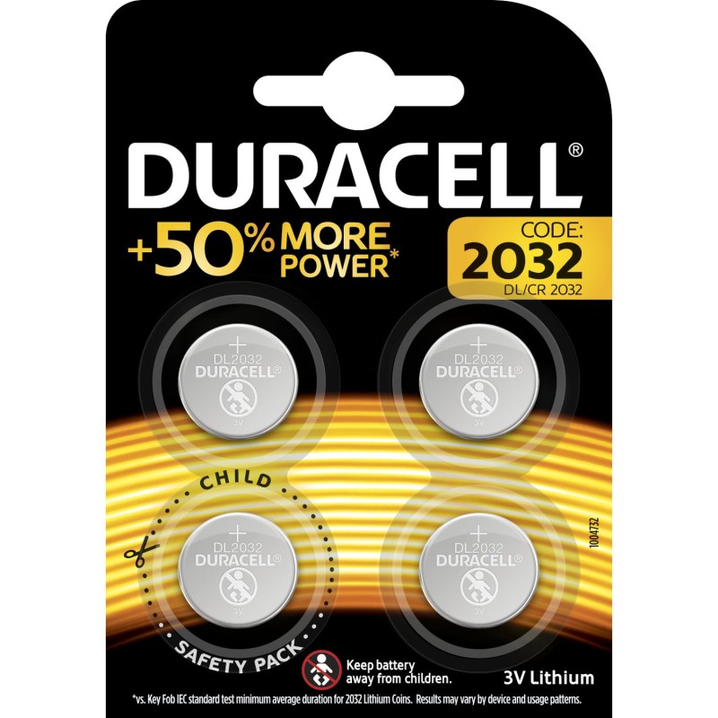 Piles Boutons au Lithium 3V CR2032 x4