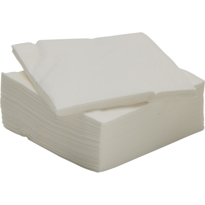 Serviettes en Papier Blanc 25x25cm 3 Plis x50